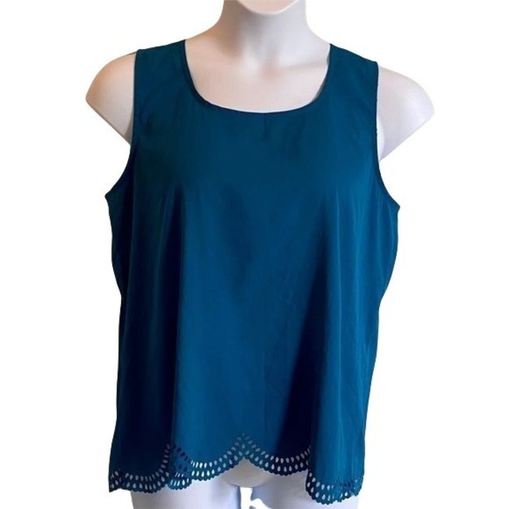 Jennifer and Grace XL Sleeveless Blue Top
